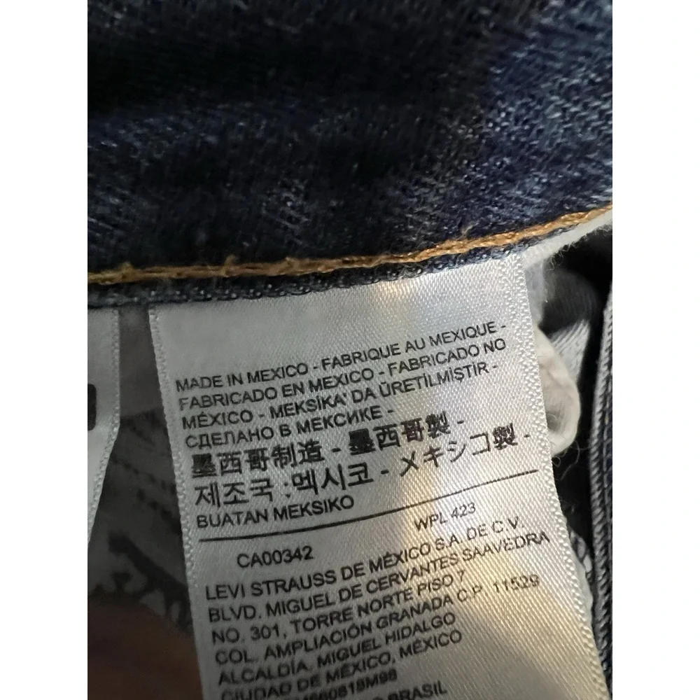 Levi's 505 Jeans Men's‎ 36x32 Distressed Hems Straight Biker Rock Casual Blue